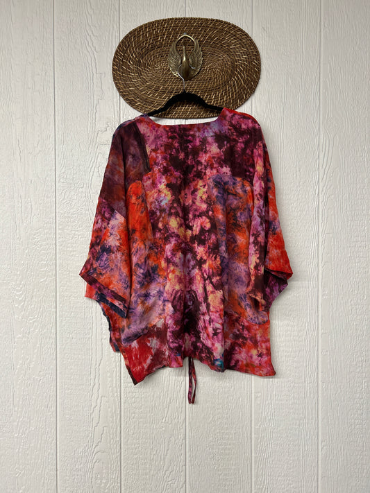 Crepe Sari Hi Lo Butterfly Top 0726 242
