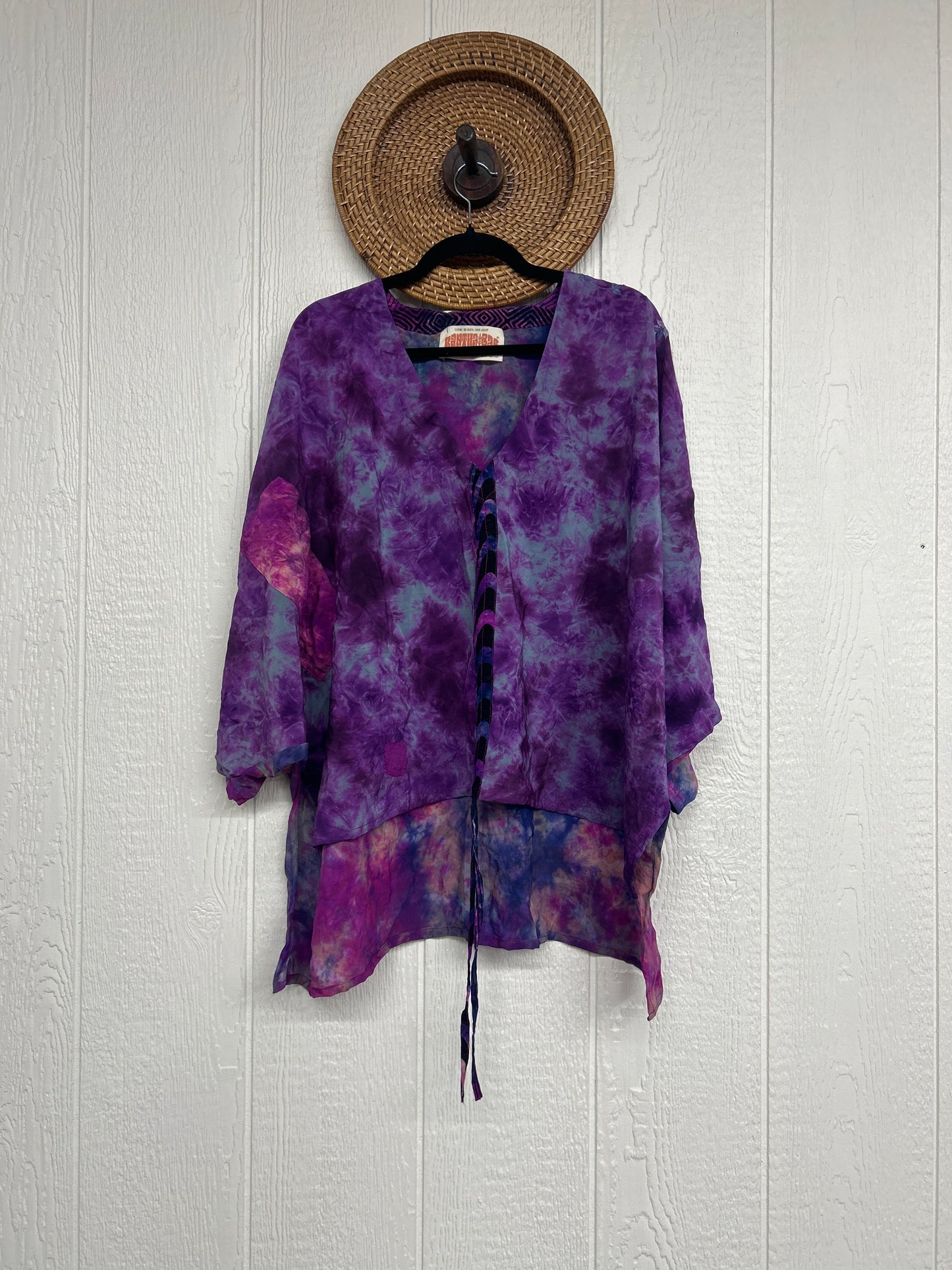 Crepe Sari Hi Lo Butterfly Top 0726 139