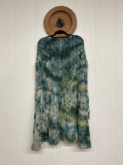 Aura Edit Pareo Kantha Butterfly Cargo Skirt 0726 004