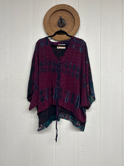 Crepe Sari Hi Lo Butterfly Top 0726 107