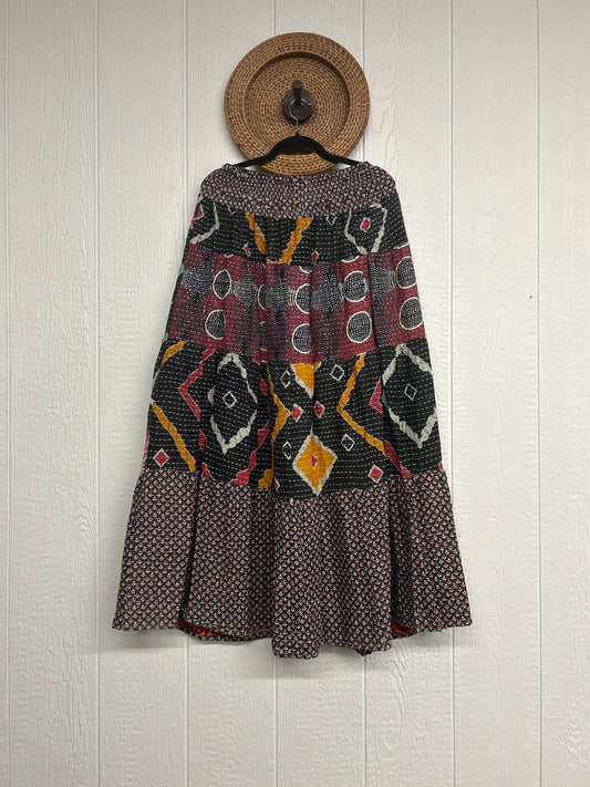 Pareo Kantha Lotus Maxi Skirt 0826 245