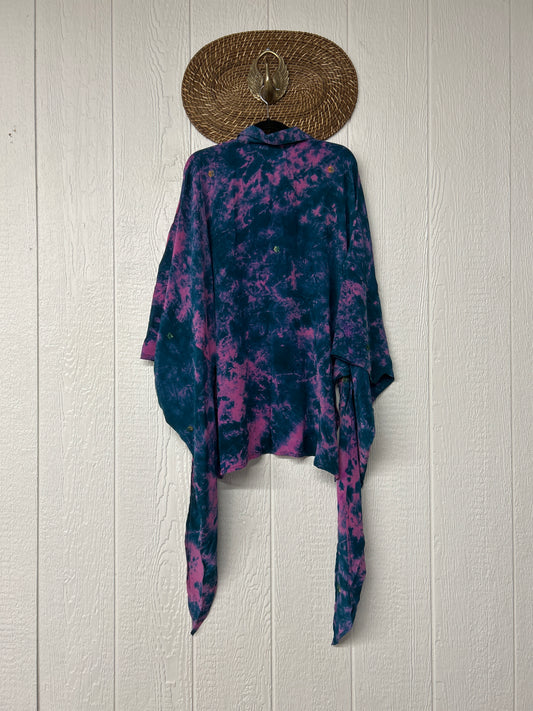 Crepe Sari Summer Nirvana Button Down 0626 024