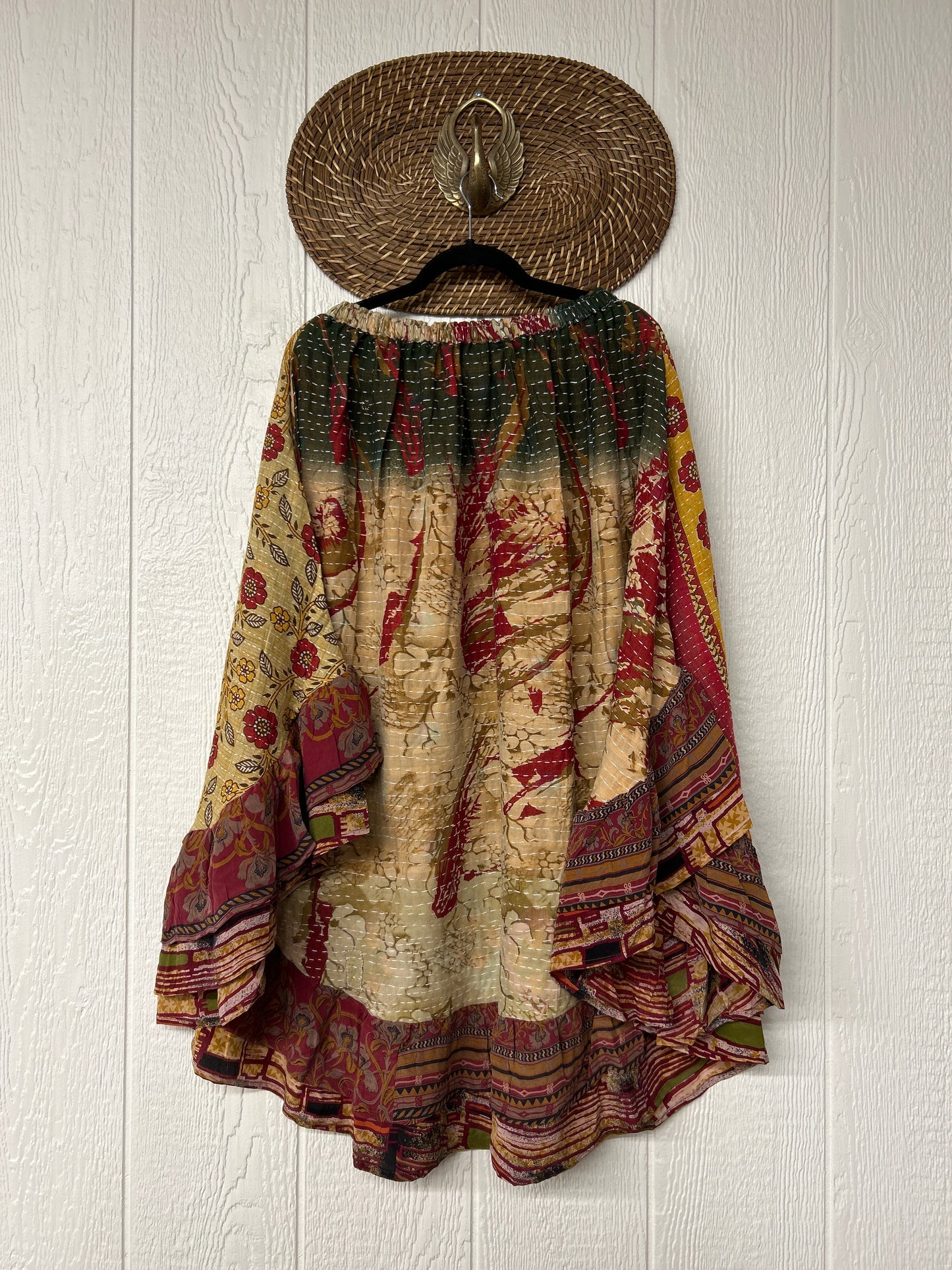 Pareo Kantha Wild Rose Skirt 0426 243