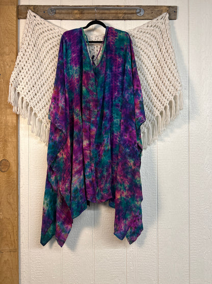 Crepe Sari Orchid Kimono 0626 214