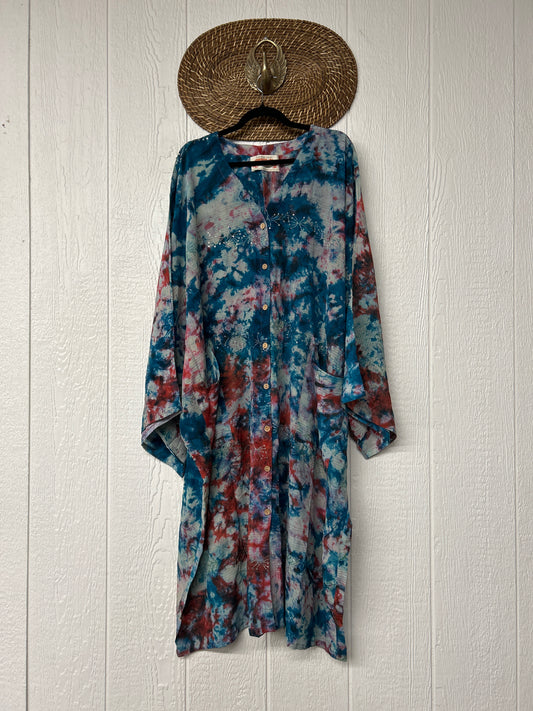 Crepe Sari Gaia Duster Dress 0426 145