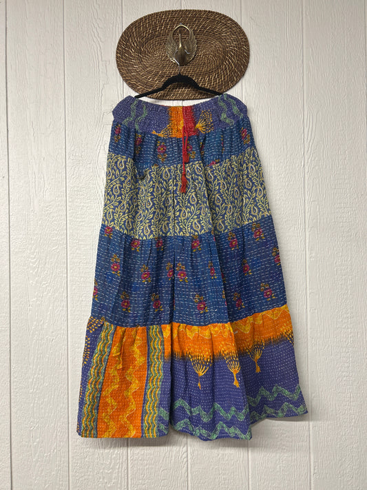 Pareo Kantha Lotus Maxi Skirt 0826 177