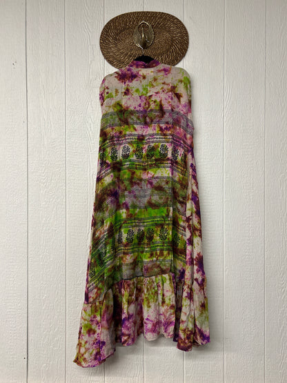 Crepe Sari Summer Dahlia Duster 0726 027