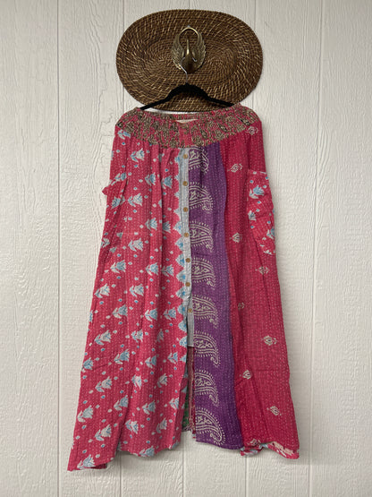 Pareo Kantha Butterfly Cargo Skirt 0426 086