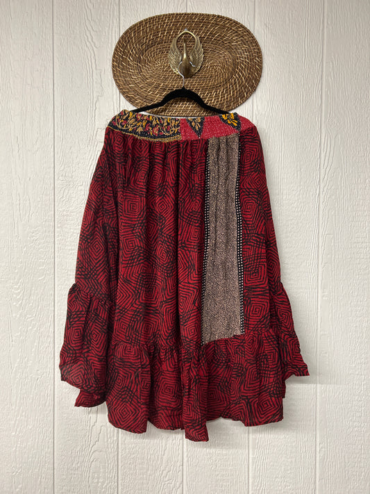 Crepe Sari Dahlia Skirt 1026 056