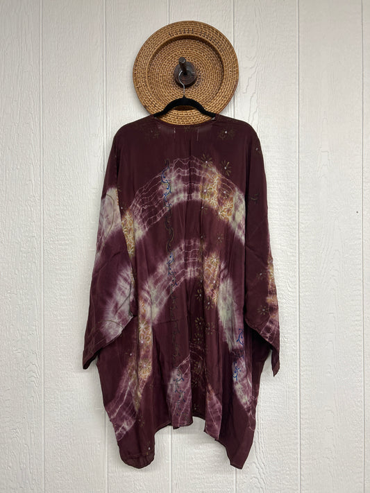 Aura Edit Crepe Sari Gaia Split Tunic 0726 016