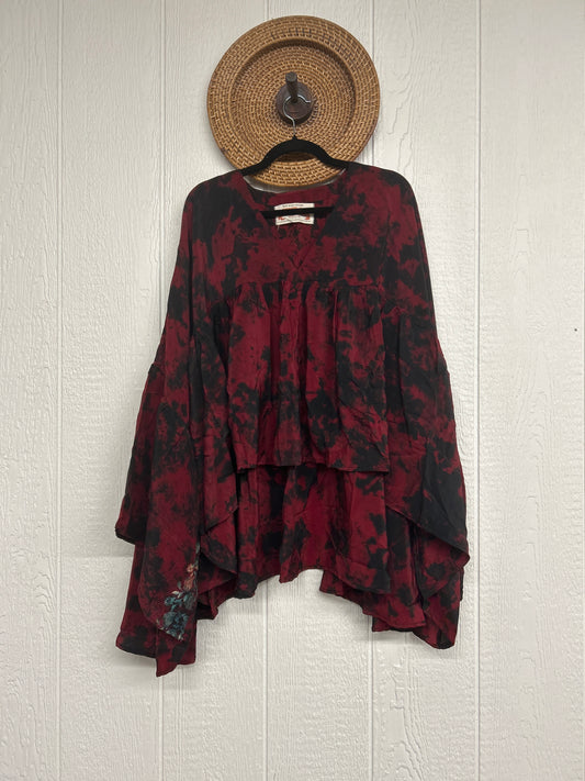 Crepe Sari Bell Sleeve Gold Dust Crop 0826 008