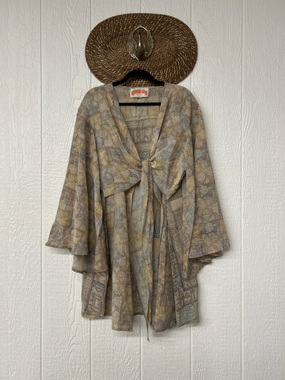 Crepe Sari Shortie Spellbound Kimono 0426 148