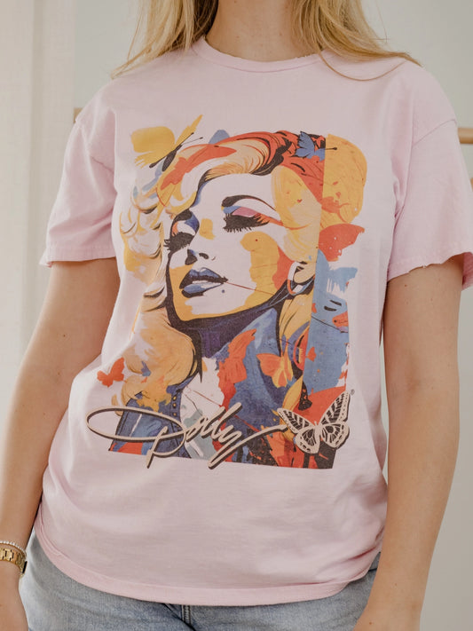 Dolly Parton Mural - Pink - Tee - 2XL