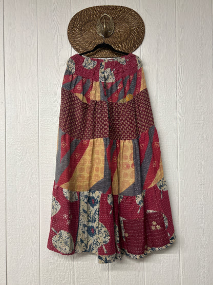 Pareo Kantha Lotus Maxi Skirt 0826 197