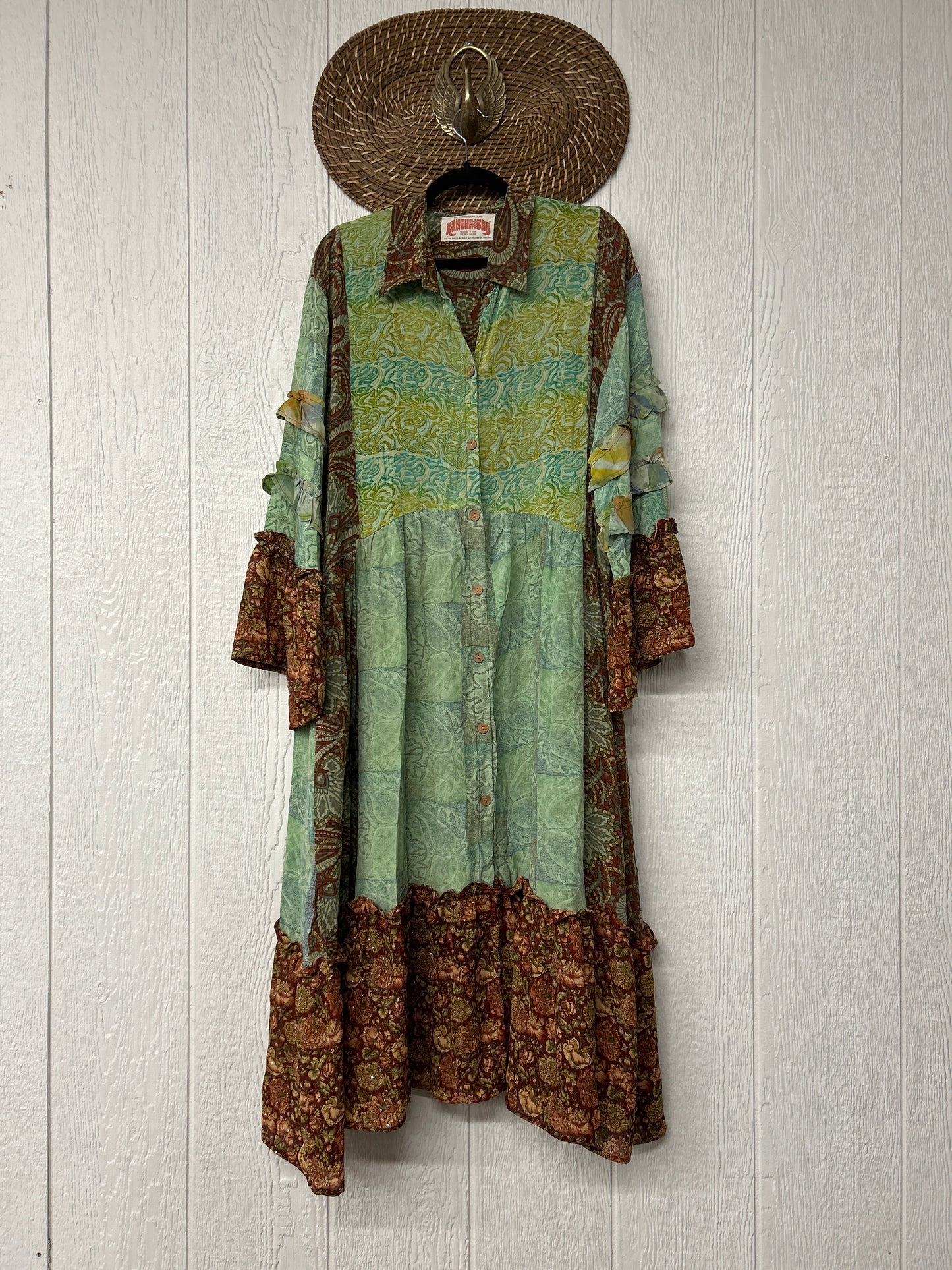 Crepe Sari Rhiannon Duster Dress 0226 068