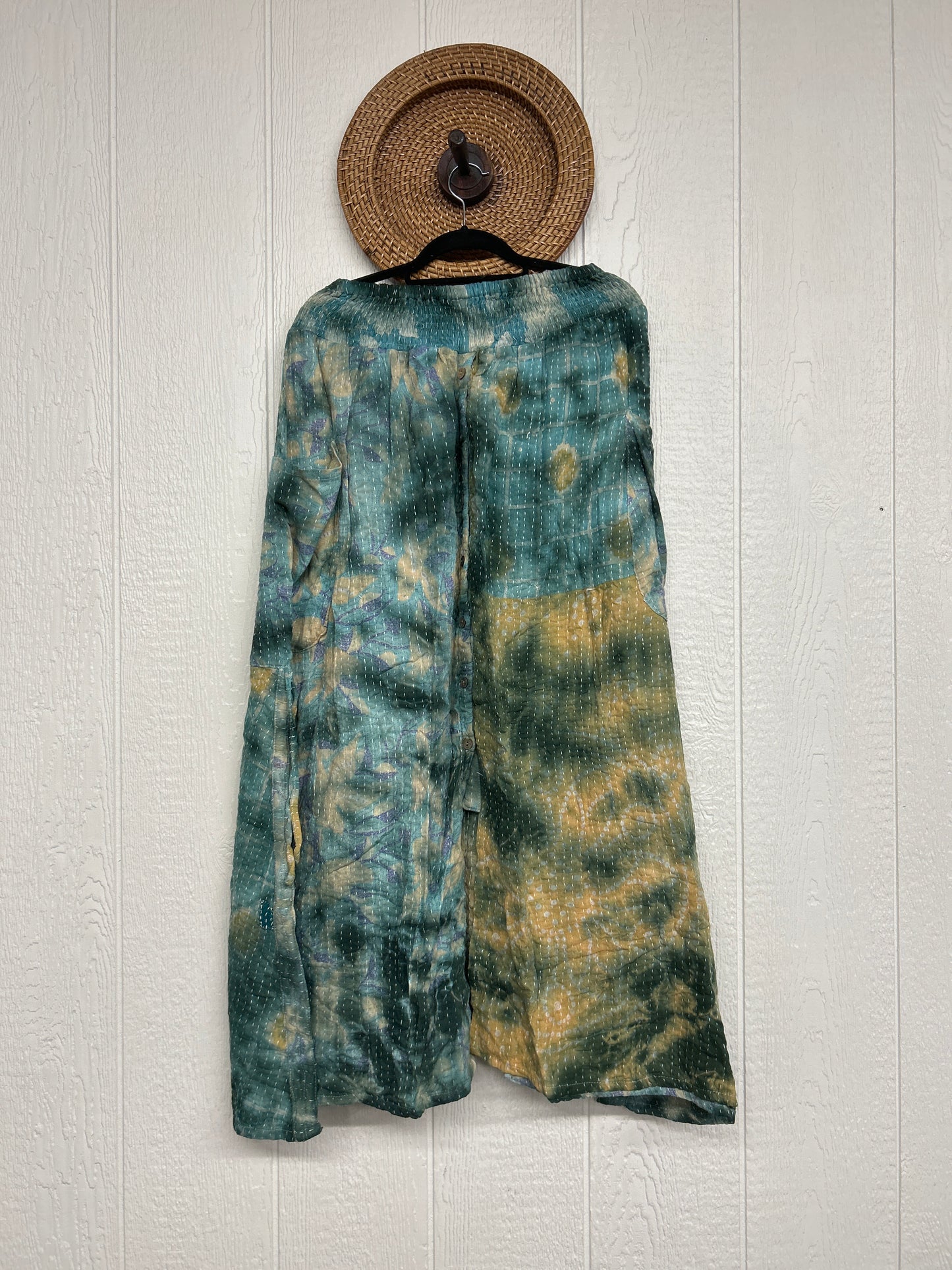 Aura Edit Pareo Kantha Butterfly Cargo Skirt 0726 010