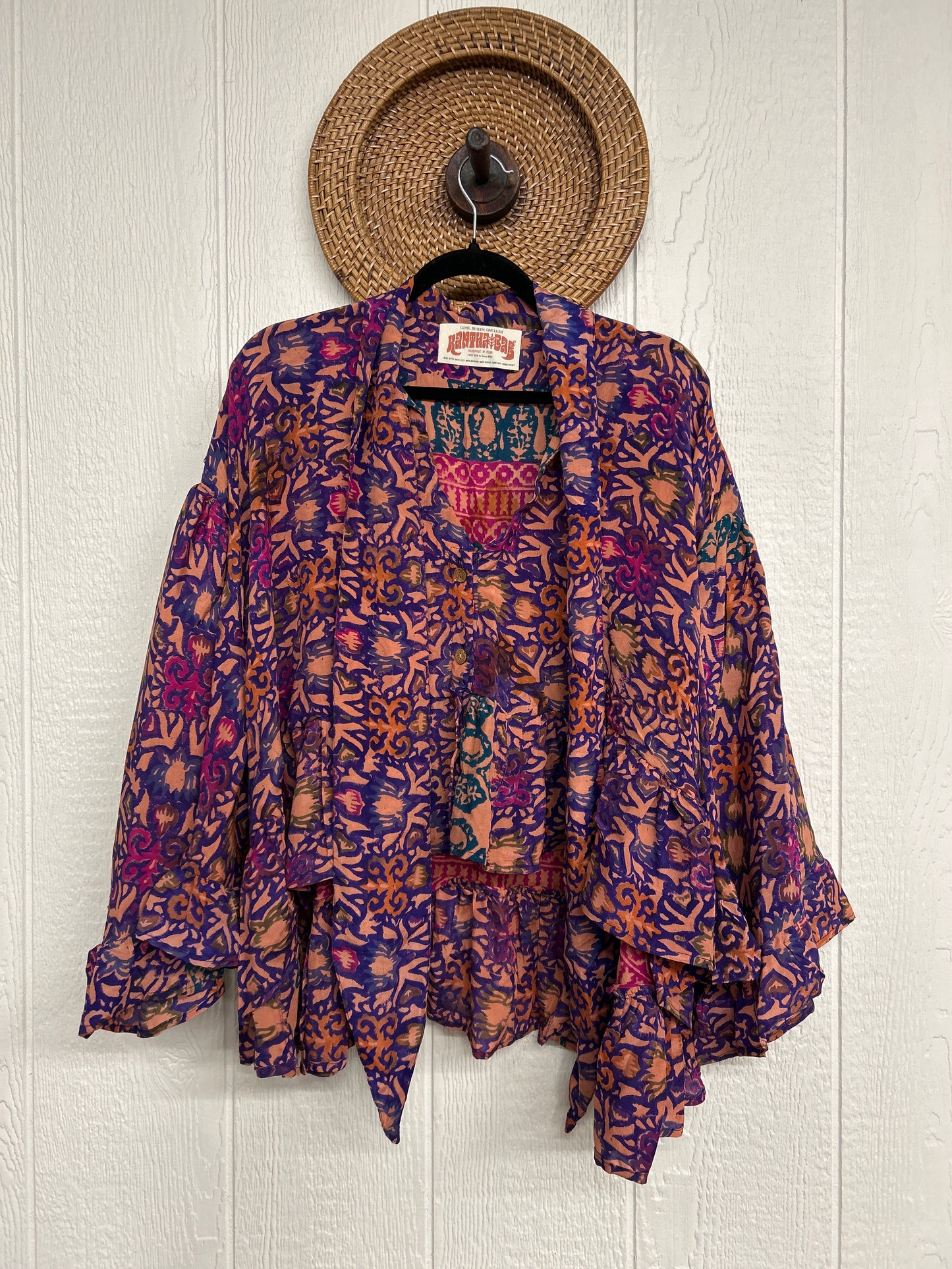 Crepe Sari Wild Rose Top 1225 049