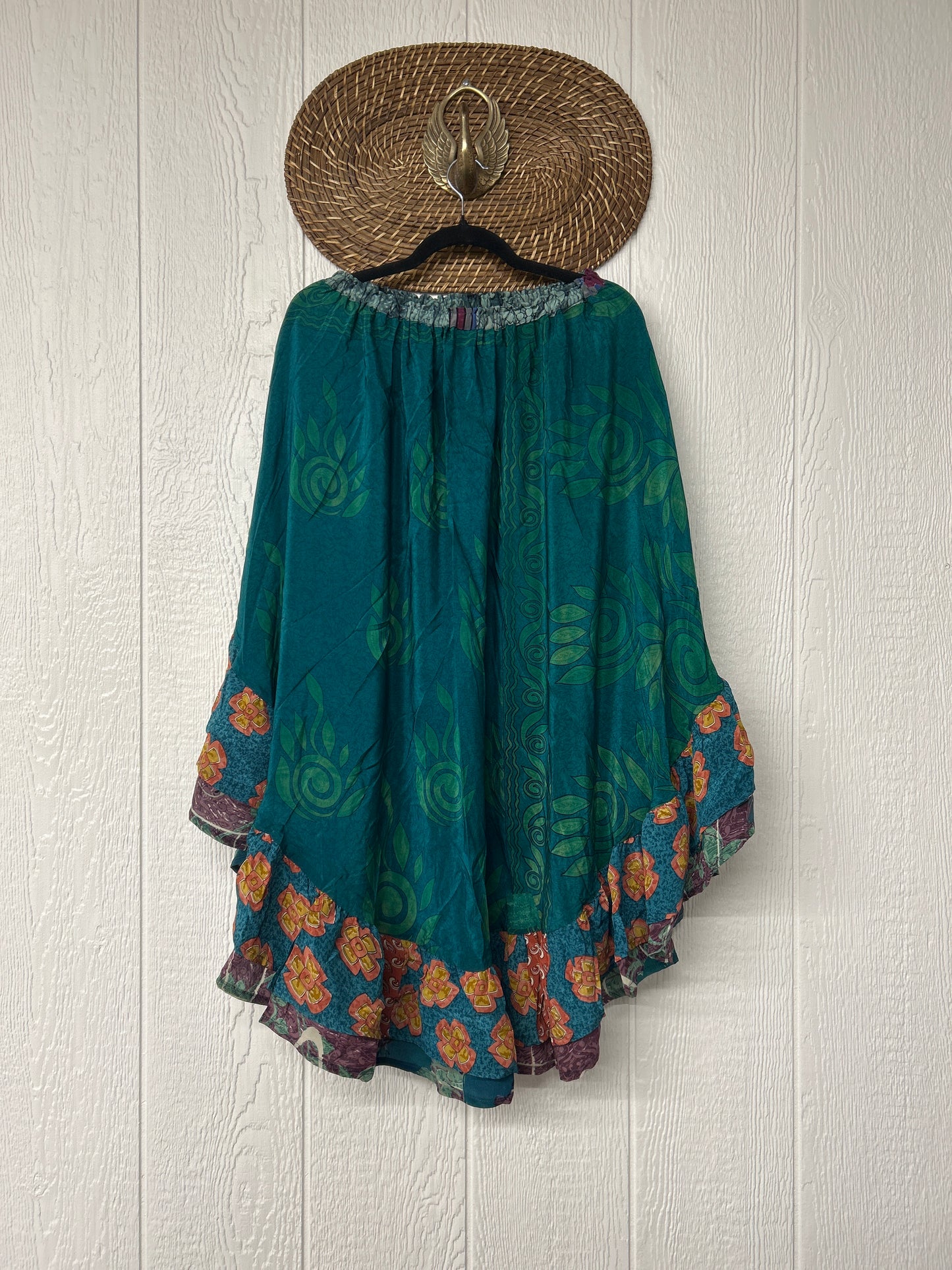 Crepe Wild Rose Skirt 1025 015