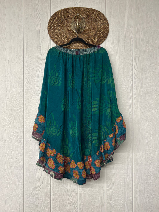 Crepe Wild Rose Skirt 1025 015