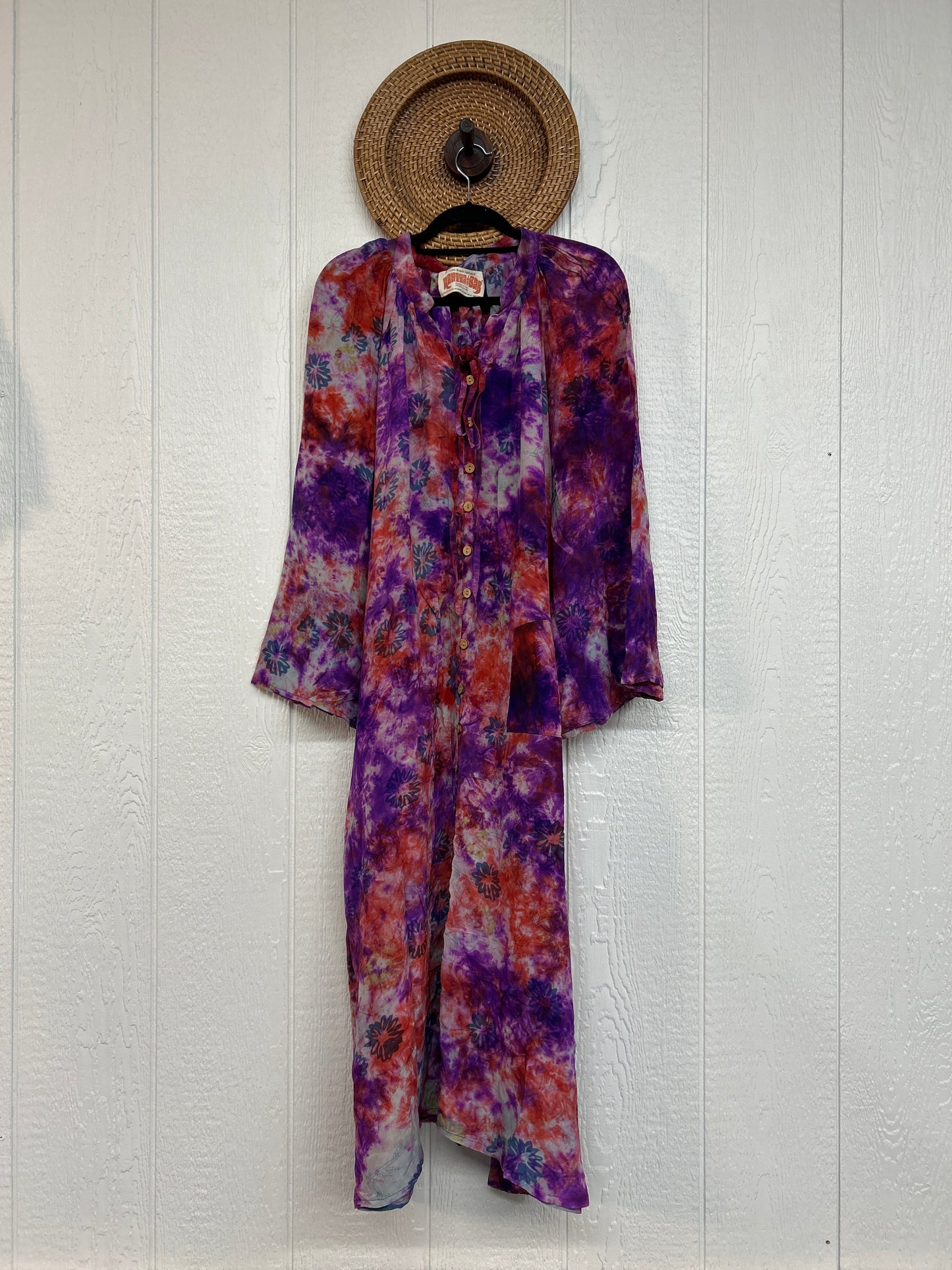 Crepe Sari Woodstock Duster Dress 0226 255