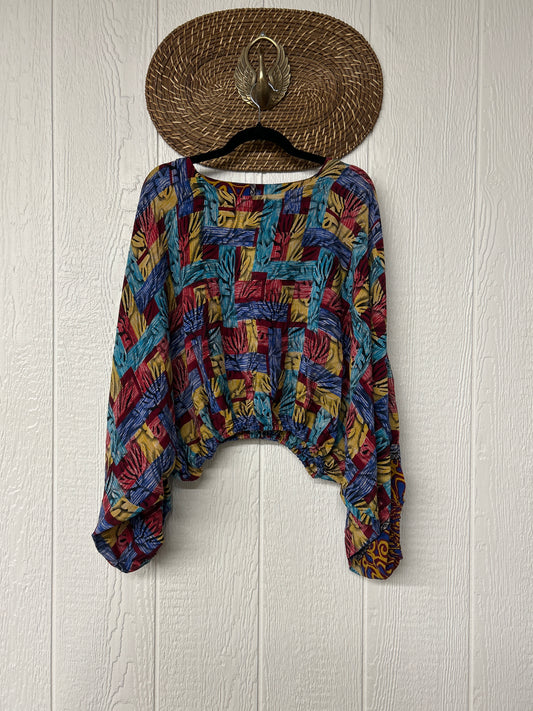 Crepe Sari Luna Crop Top 0126 182