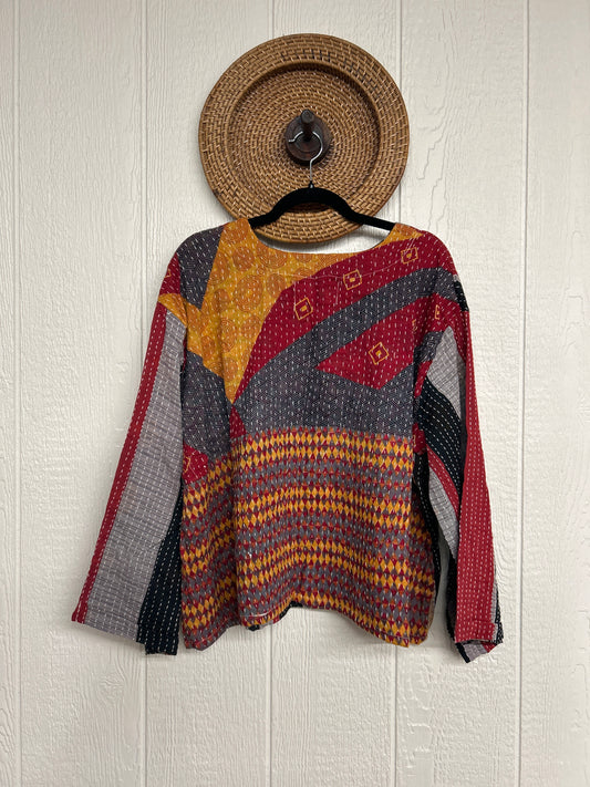 Pareo Kantha Wanderer Pocket Crop Top 0226 061