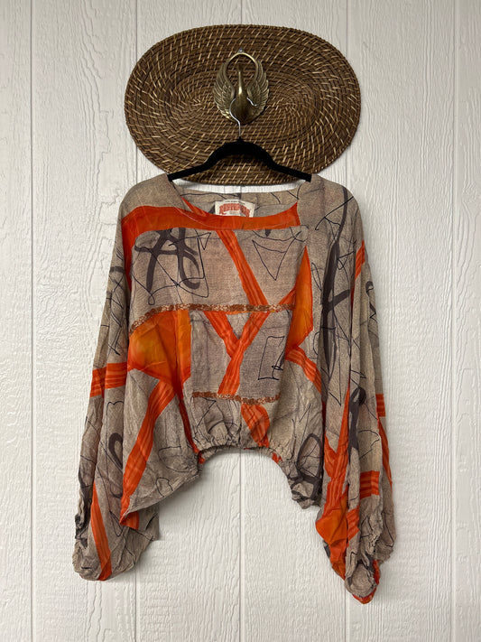 Crepe Sari Luna Crop Top 0526 022