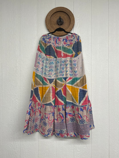 Pareo Kantha Lotus Maxi Skirt 0826 234