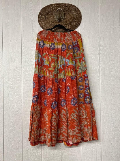 Pareo Kantha Lotus Maxi Skirt 0826 151