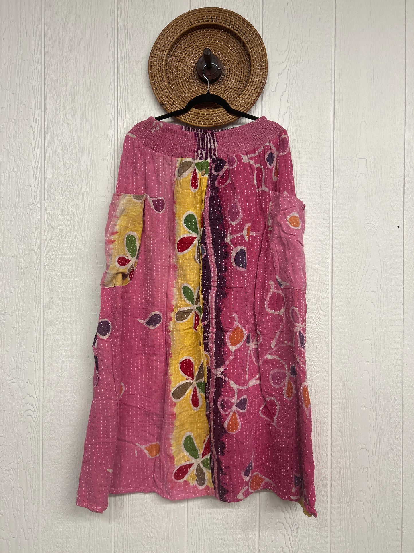 Pareo Kantha Butterfly Cargo Skirt 0426 236