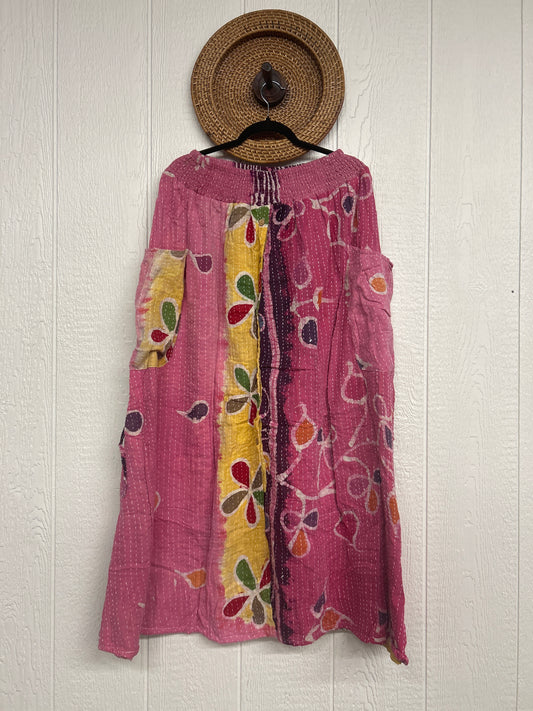 Pareo Kantha Butterfly Cargo Skirt 0426 236