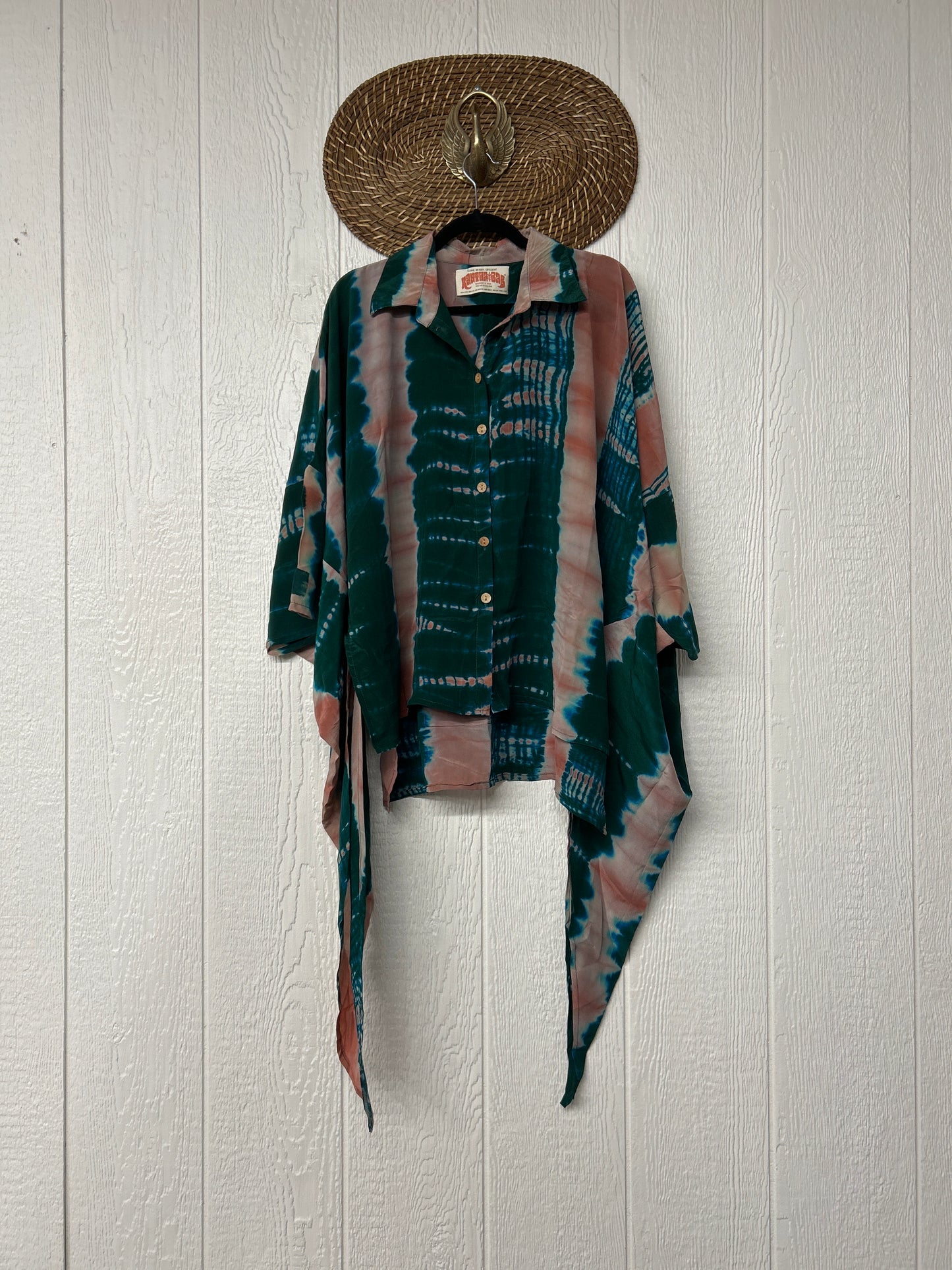Crepe Sari Summer Nirvana Button Down 0626 157