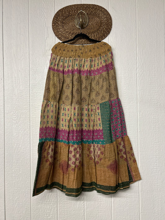 Pareo Kantha Lotus Maxi Skirt 0826 173