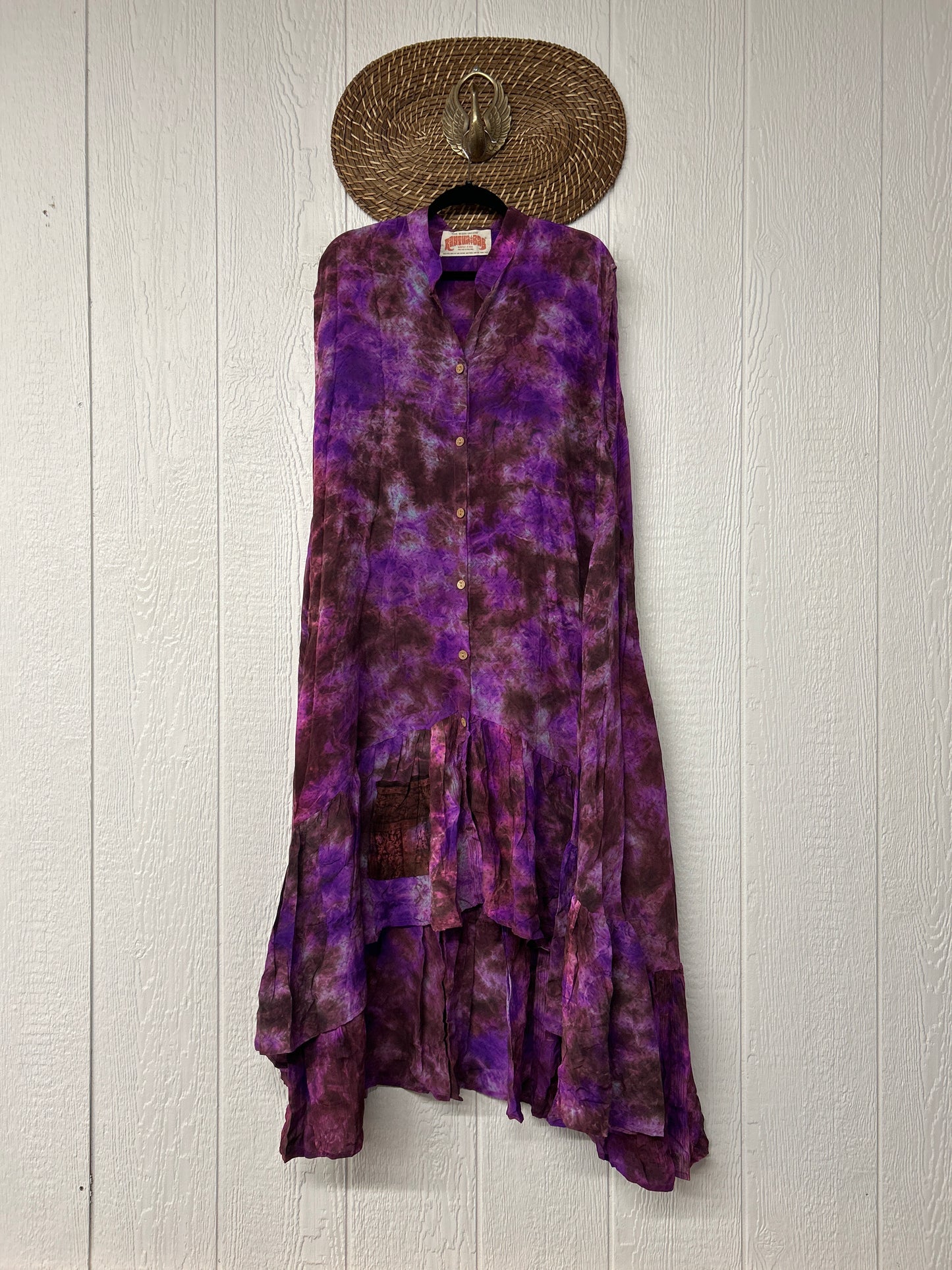 RETAIL Crepe Sari Summer Dahlia Duster 0726 097