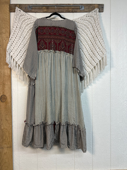 Rasgulla Sari Rhiannon Kimono 0826 076