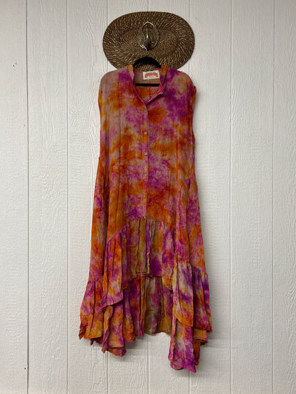 Crepe Sari Summer Dahlia Duster 0726 058