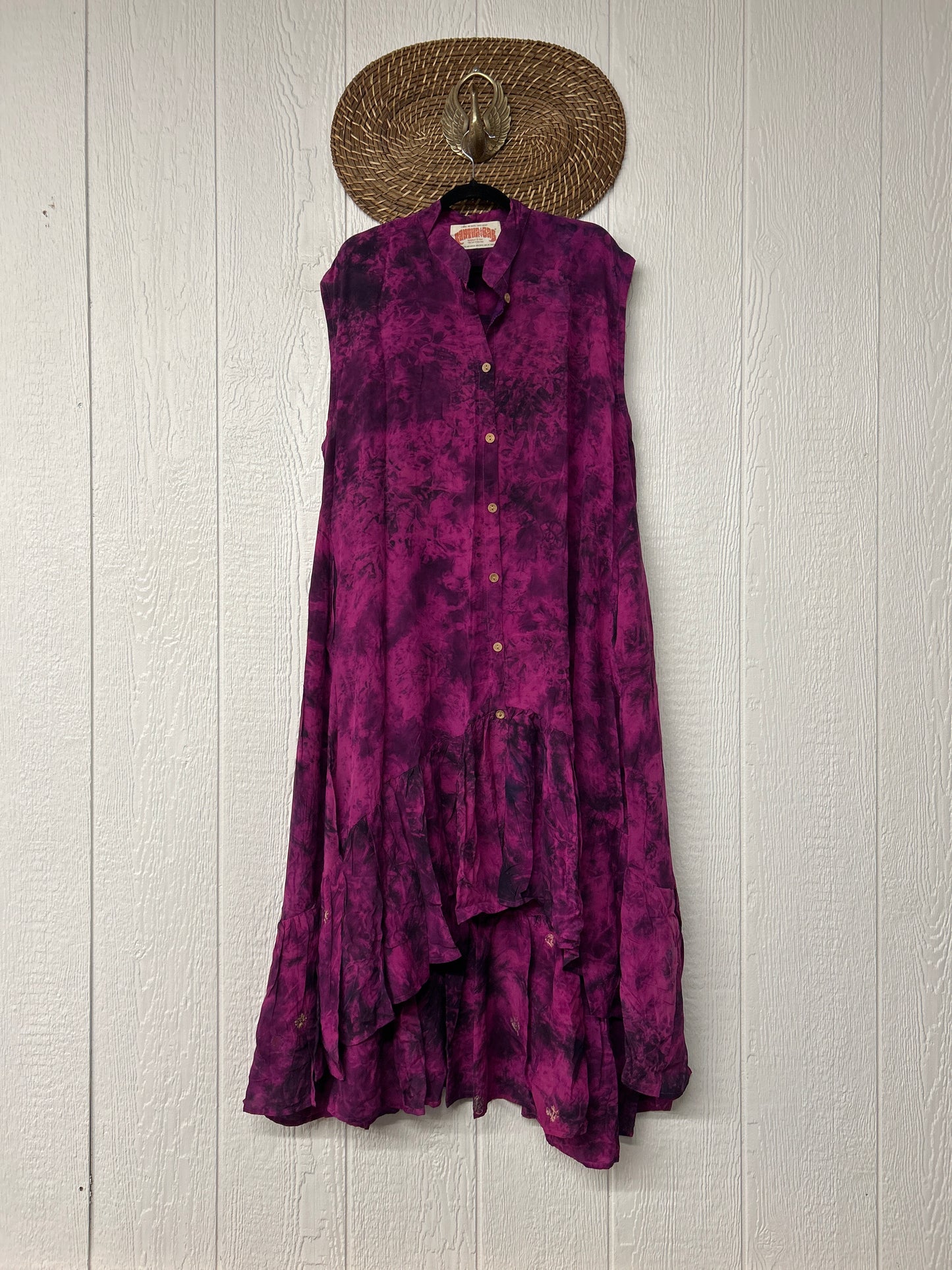 Crepe Sari Summer Dahlia Duster 0726 087