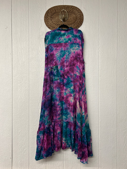 Crepe Sari Summer Dahlia Duster 0726 023