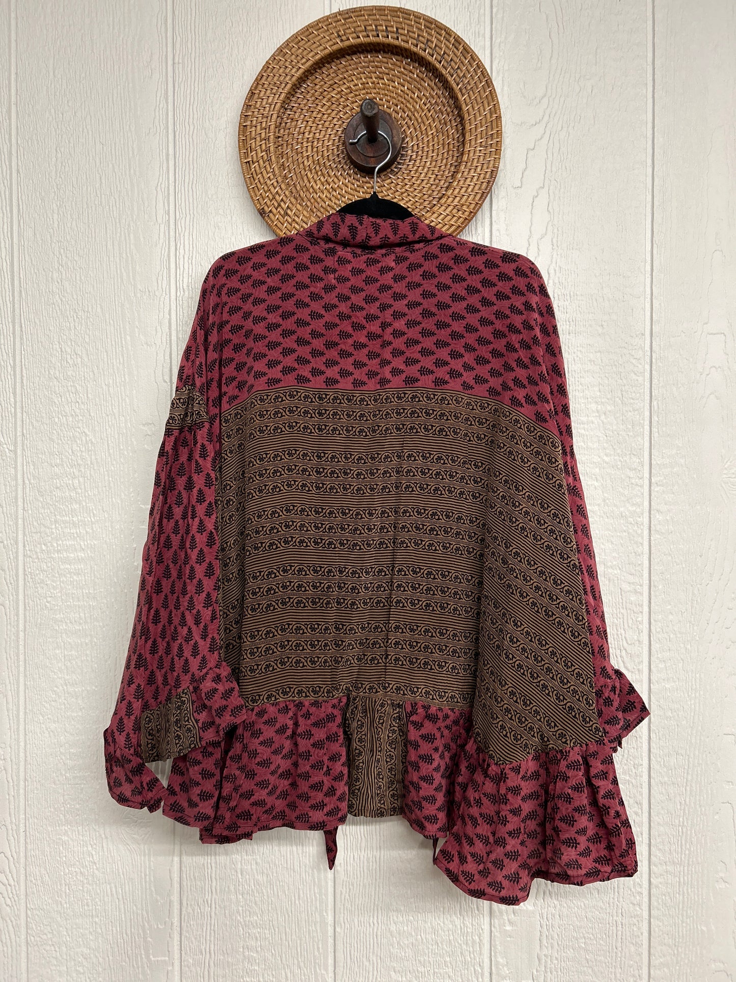 Crepe Sari Wild Rose Top 1225 089