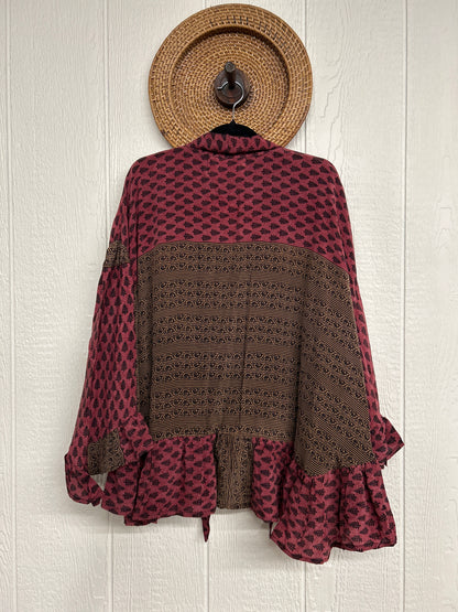 Crepe Sari Wild Rose Top 1225 089