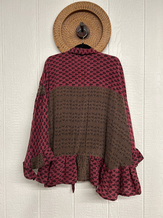 Crepe Sari Wild Rose Top 1225 089