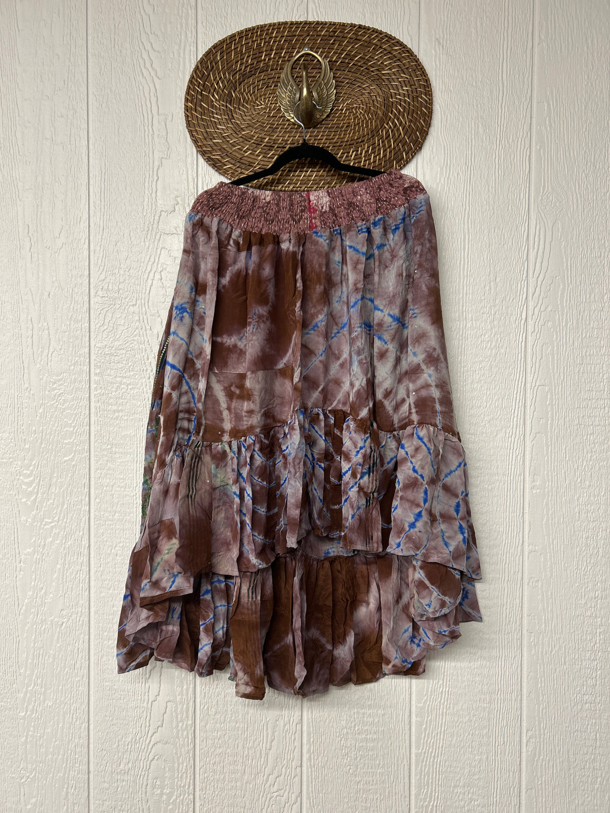 Crepe Sari Dahlia Skirt 1026 017