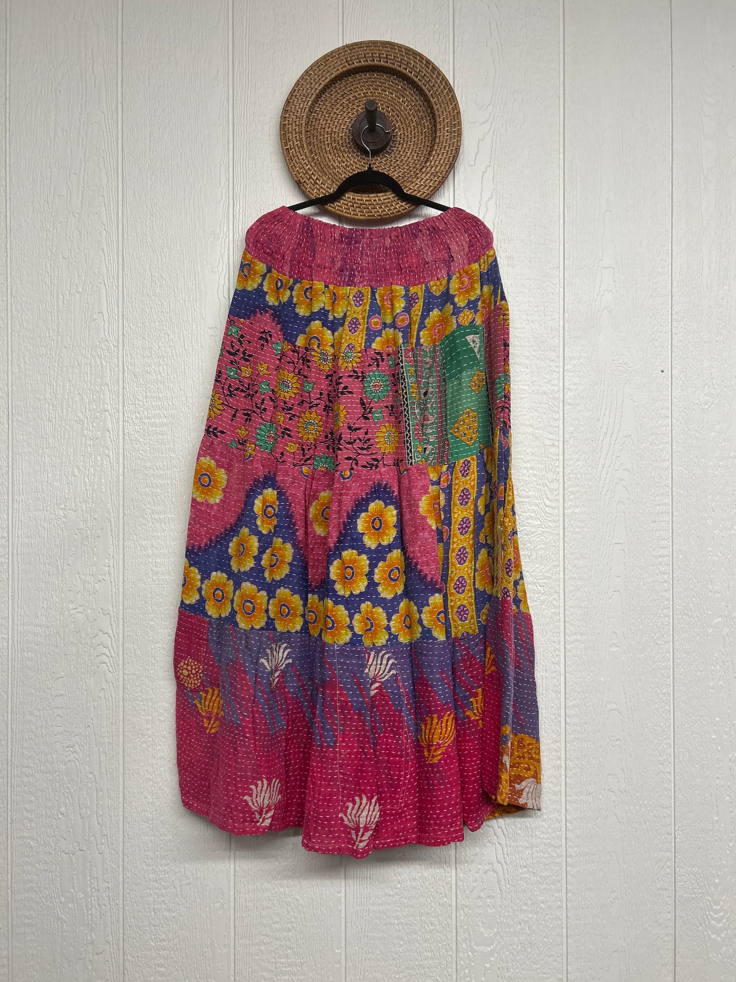 Pareo Kantha Lotus Maxi Skirt 0826 072