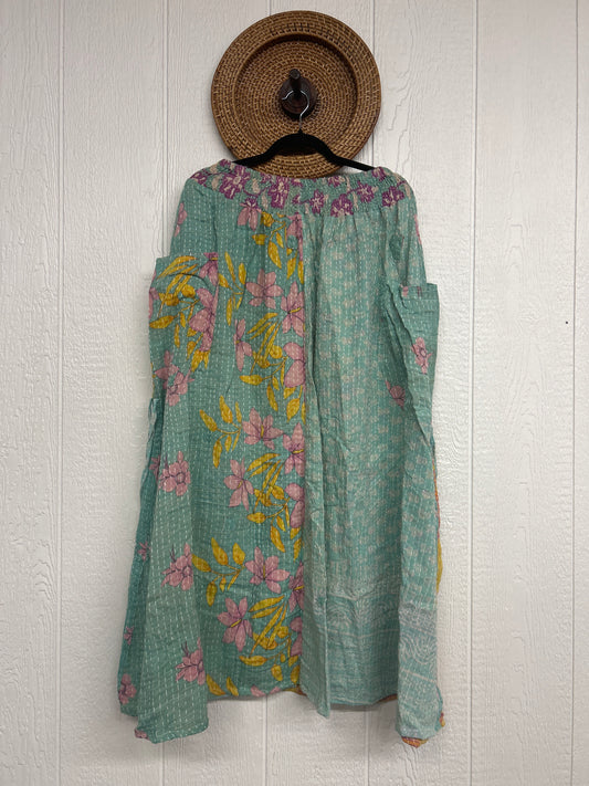 Pareo Kantha Butterfly Cargo Skirt 0426 227