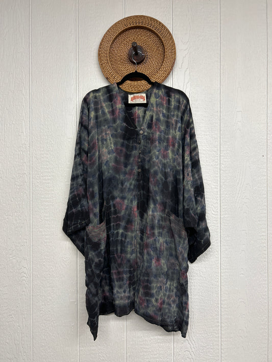 Aura Edit Crepe Sari Gaia Split Tunic 0726 006