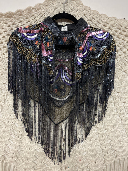 Beaded Scarf w/ Collar - Multi - 001