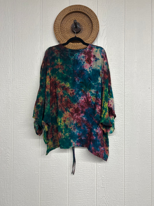 Crepe Sari Hi Lo Butterfly Top 0726 111