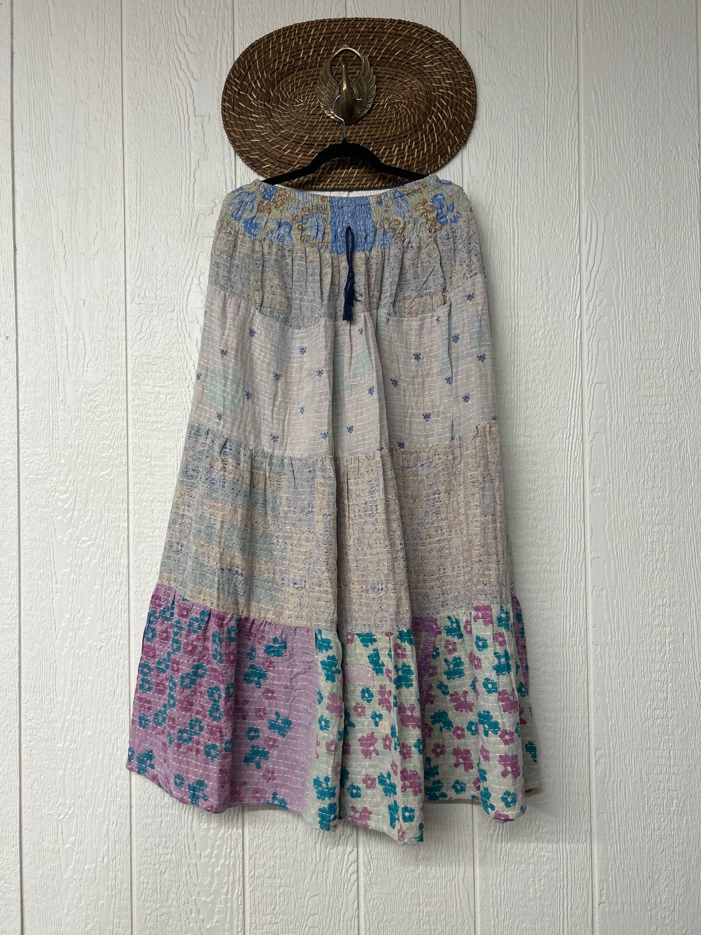 Pareo Kantha Lotus Maxi Skirt 0826 223