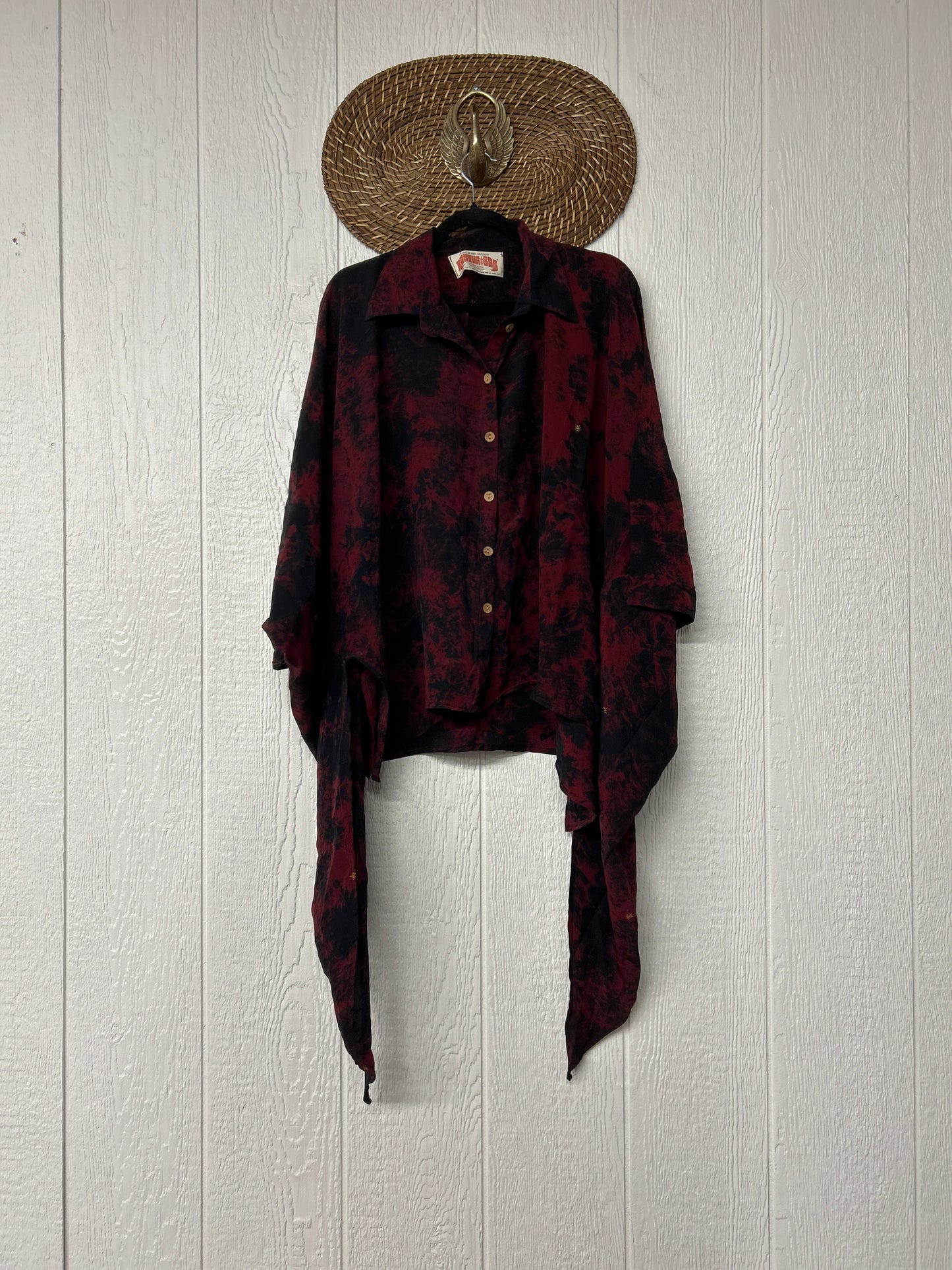 Crepe Sari Summer Nirvana Button Down 0626 179