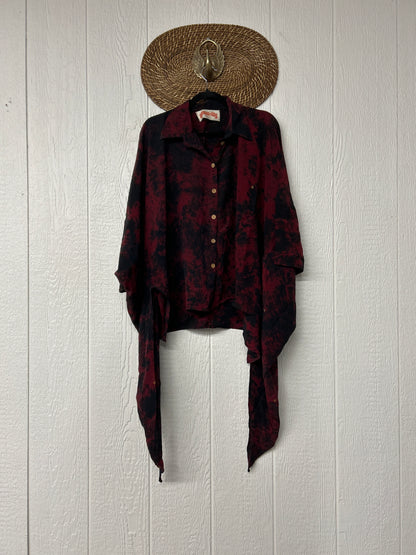 Crepe Sari Summer Nirvana Button Down 0626 179